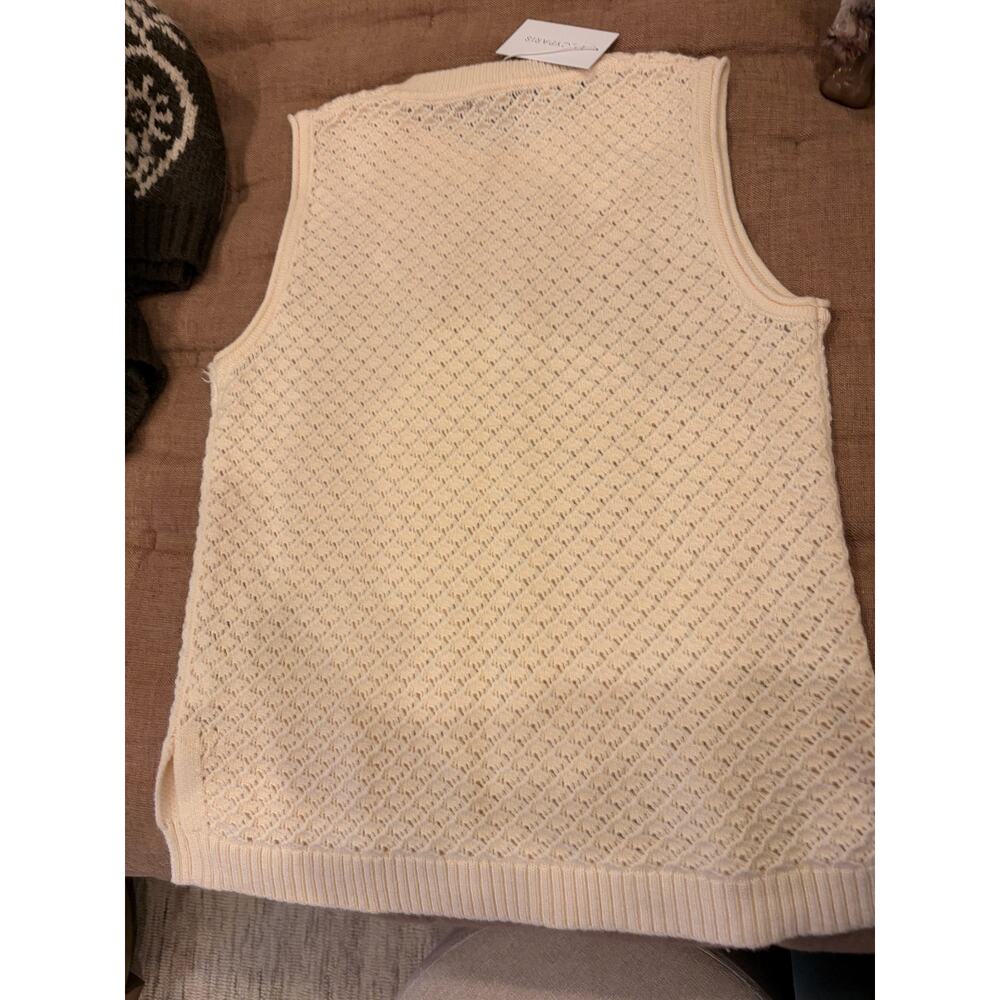 NWT Lucy Paris open knit vest size M NWT - Picture 5 of 5